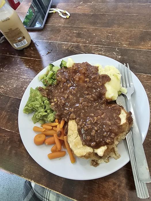 Homemade mince dinner