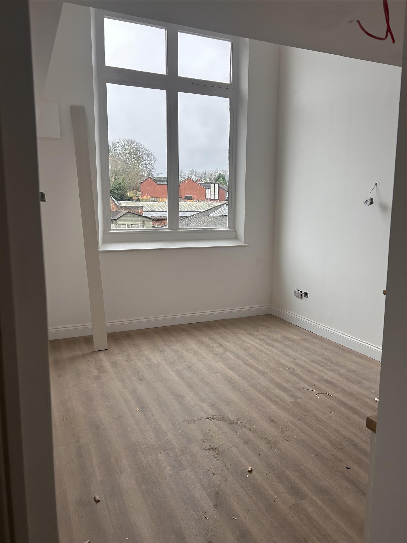 A bright living space with large windows